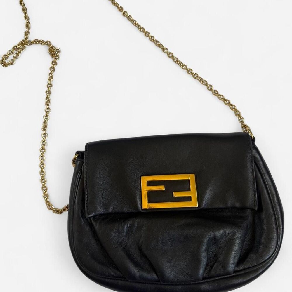 Vintage Fendi Crossbody Black Bag